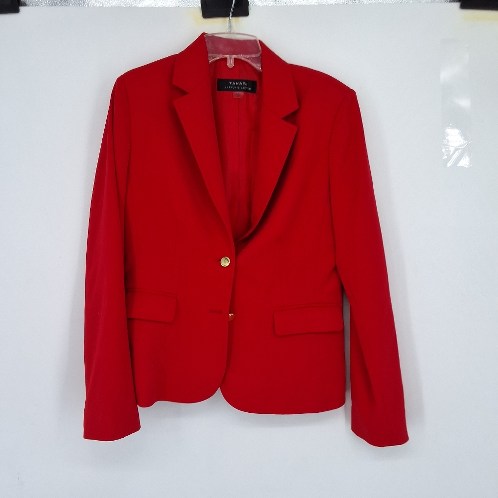 TAHARI ASL sz 4 Women's Red Blazer